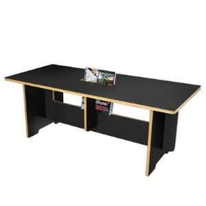  Eco Friendly Coffee Table with Magazine Insert, Slate 