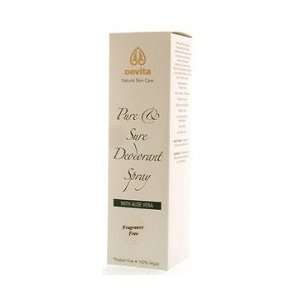  Devita Skin Care   Pure & Sure Unscented Deodorant 4 oz   Hand 