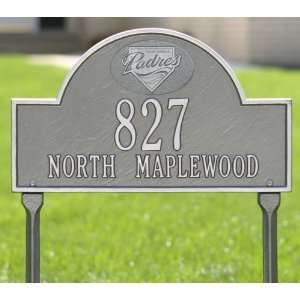  San Diego Padres Pewter and Silver Personalized Address 