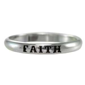 Sterling Silver Faith Spiritual Inspirational Ring for men 