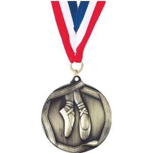   Medals   2 1/4 inches Sculptured Die Cast Medal DANCE