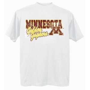  Minnesota Distressed Print T Shirt (White) Sports 