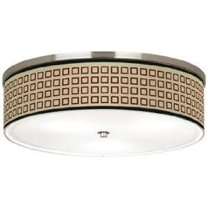  Simply Squares Nickel 20 1/4 Wide Ceiling Light