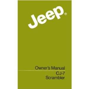  1984 JEEP CJ & SCRAMBLER Owners Manual User Guide 