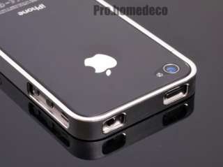 Silver Cross line Aluminum Metal Bumper Case for iPhone 4/4s Free 