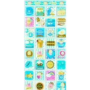Cute Japanese Tile Stickers (Embossing)