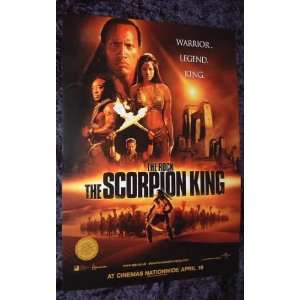  The Scorpion King   Original Movie Poster   12 X 16 