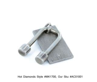   #MK1700 Sterling Silver Screw Opening Key Ring w/Brilliant Diamond