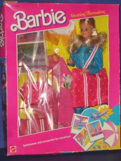 Barbie VACATION SENSATION Gift Set 1986 MIB Mattel  
