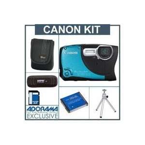  Canon PowerShot D20 Digital Camera Kit   Blue   with 16GB 