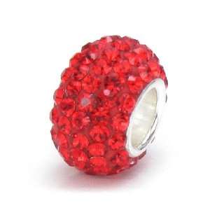  Bella Fascini Candy Apple Christmas Red Pave, European 
