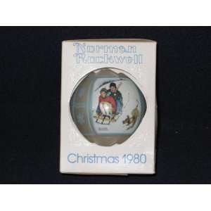  1980 Schmid Norman Rockwell Christmas Ball Ornament 
