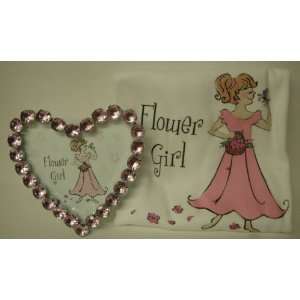 Flower Girl Picture Frame and Tee Shirt Set Size 10 12 