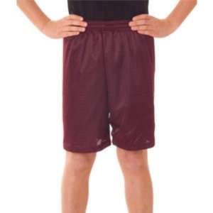  Badger Youth Mesh/Tricot 6 In Shorts Maroon Small