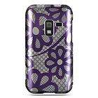 For Samsung Conquer 4G D600 (Sprint) Purple Daisy Lace Hard Phone Case 