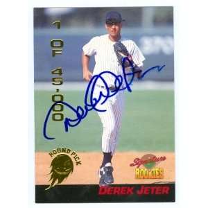  Signed Derek Jeter Ball   card Card