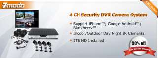 ZMODO CCTV 4 CH Home Security DVR Outdoor Security Camera System 1TB 