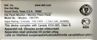 Dell UltraSharp 1907FPT 19 LCD Monitor  1280 x 1024  54 Standard 