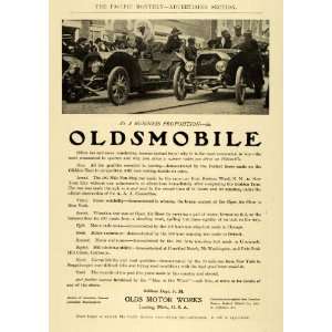  1906 Ad Olds Motor Works Antique Oldsmobile Car Records 