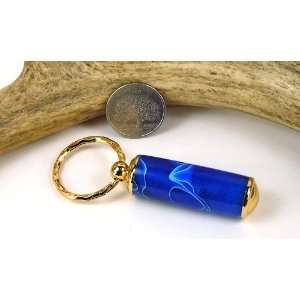 Sapphire Water Acrylic Pill Case With a Gold Finish 