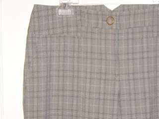 Womens DALIA COLLECTION Gray Plaid Dress Pants Size 10  
