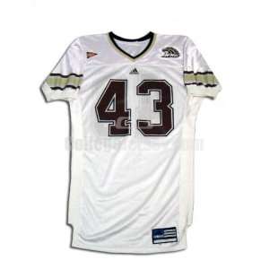  White No. 43 Game Used Western Michigan Adidas Football 