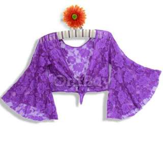Belly Gypsy Dancewear Costume Jacquard Lace Top Blouse  