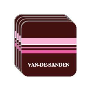 Personal Name Gift   VAN DE SANDEN Set of 4 Mini Mousepad Coasters 