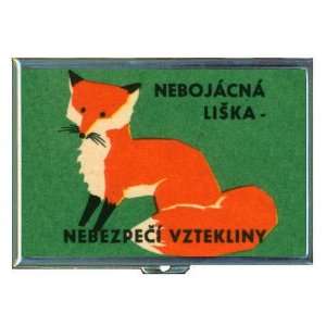 Red Fox Retro Graphic Image ID Holder, Cigarette Case or Wallet MADE 