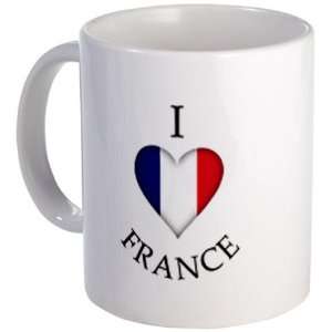 HEART FRANCE National Flag 11oz Ceramic Coffee Cup Mug