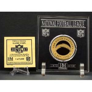  Mint San Diego Chargers 24kt Gold Game Coin