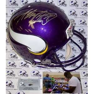  Adrian Peterson Autographed Helmet   Autographed NFL 