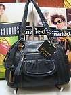 brand new b makowsky satchel bag black darcy bm25580 many pockets top 