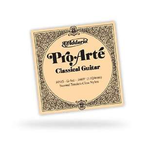 Addario J4503 Pro Arte Nylon Classical Guitar Single String, Normal 