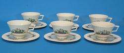 Set of 12 Lenox Rutledge Art Deco Tea Cups & Saucers  