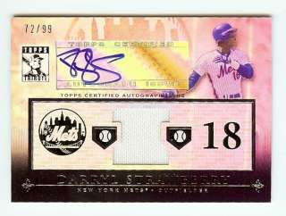 METS Darryl Strawberry Topps Tribute Autograph Jersey  
