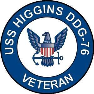  US Navy USS Higgins DDG 76 Ship Veteran Decal Sticker 5.5 