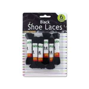   of 24  6 Pair Black Shoe Laces (Each) By Bulk Buys 