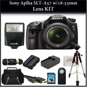55mm Lens. Package Includes Sony Alpha SLT A57 DSLR Camera with Sony 