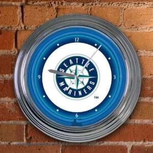  Seattle Mariners 15 in Neon Wall Clock