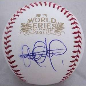  Elvis Andrus Autographed Baseball   2011 World Series 