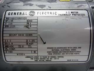 GE GENERAL ELECTRIC 5KH33GN293X / DAYTON SPEEDAIRE 2Z867 VACUUM PUMP 1 