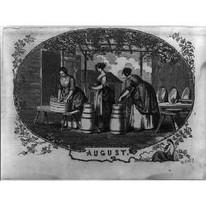  August,3 women making butter?,1854