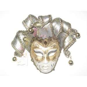  Silver Miniature Jolly Anna Venetian Decorative Mask