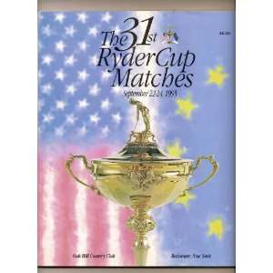  1995 31st Ryder Cup Matches Program 