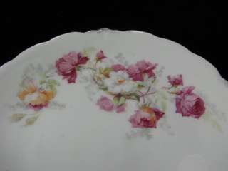 Vintage J & C Plate Malmaison Bavaria Pink Roses  