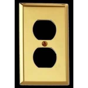   Brass Solid Brass, Single Gang Outlet wall plate