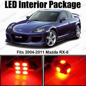   Red LED Lights Interior Package Deal Mazda RX 8 (6 Pieces) Automotive