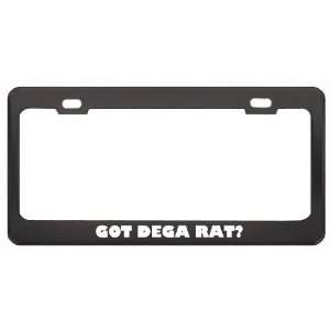  Got Dega Rat? Animals Pets Black Metal License Plate Frame 