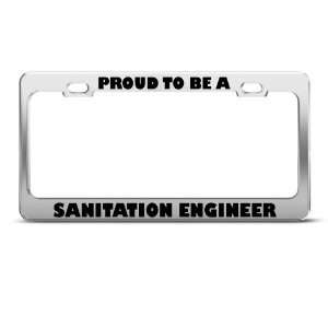 Proud To Be A Sanitation Engineer Career Profession license plate 